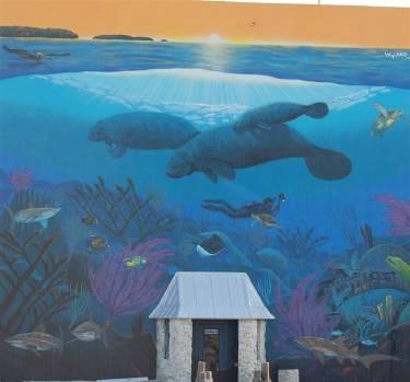 Sample artwork by Robert Wyland (Born 1956), known for marine life, whaling wall public art mural - View similar artists and auction records